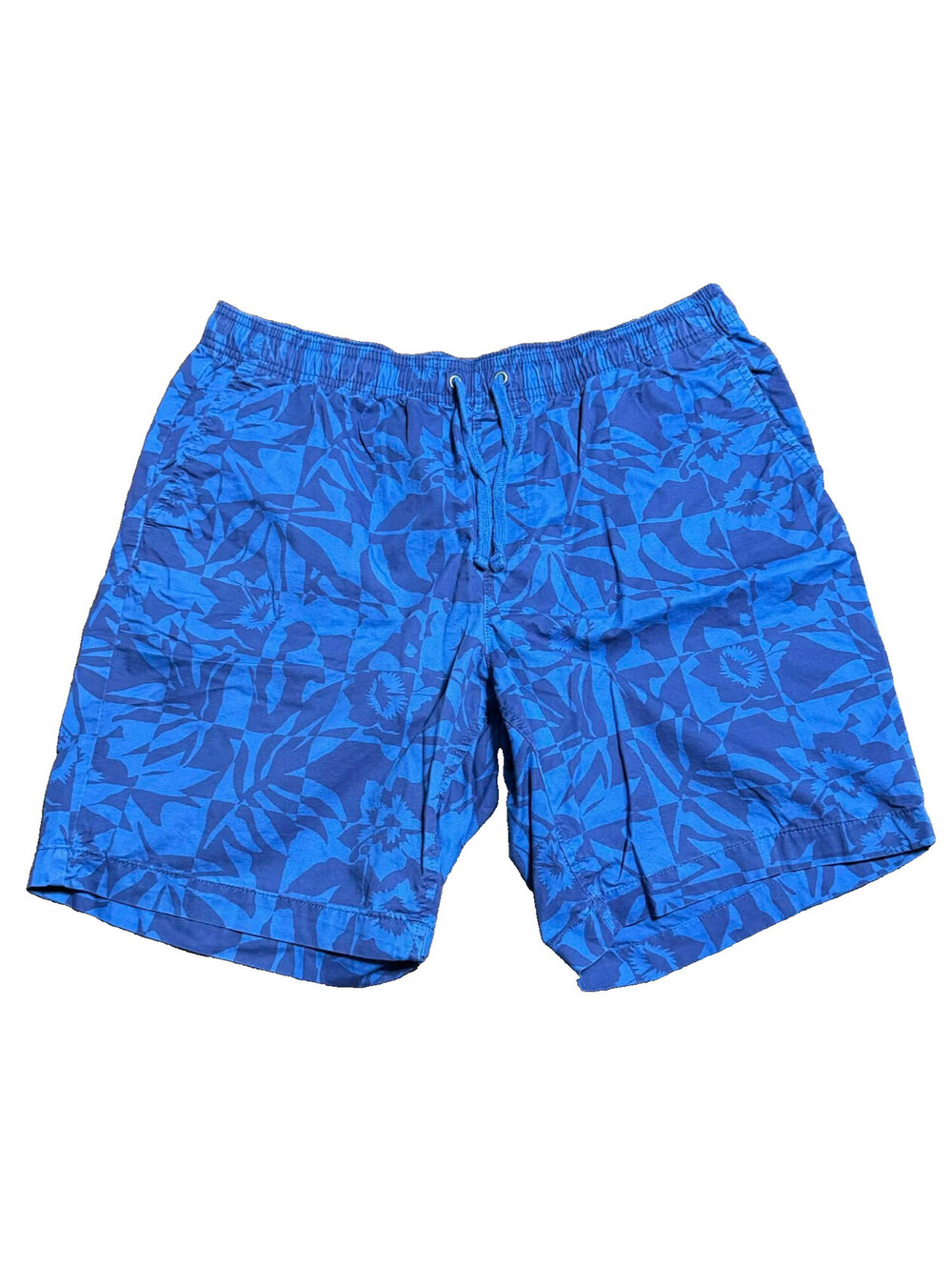 Free Assembly Men's Blue Floral Print Shorts Large - Beach, Summer, Tropical